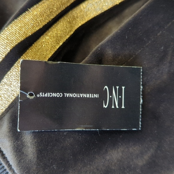 INC International Concepts Men's Side Stripe Black Velour Joggers NWT Size 2XL - Picture 10 of 16